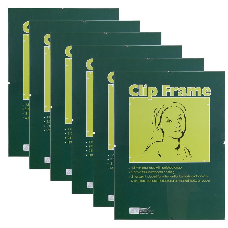Ambiance Framing Ambiance Gallery Clip Frame - 8x10-6 Pack of Modern Low-Profile Invisible Minimalist Picture Frames - Poster Frames with Glass and Backing - Image 1